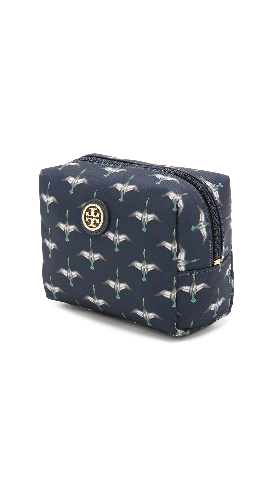 Tory Burch Brigitte Cosmetic Case Navy Canard Combo Tory Burch Brigitte Cosmetic Case Navy Canard Combo