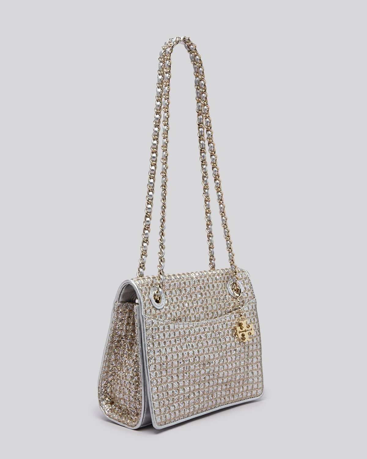 tory burch fleming metallic