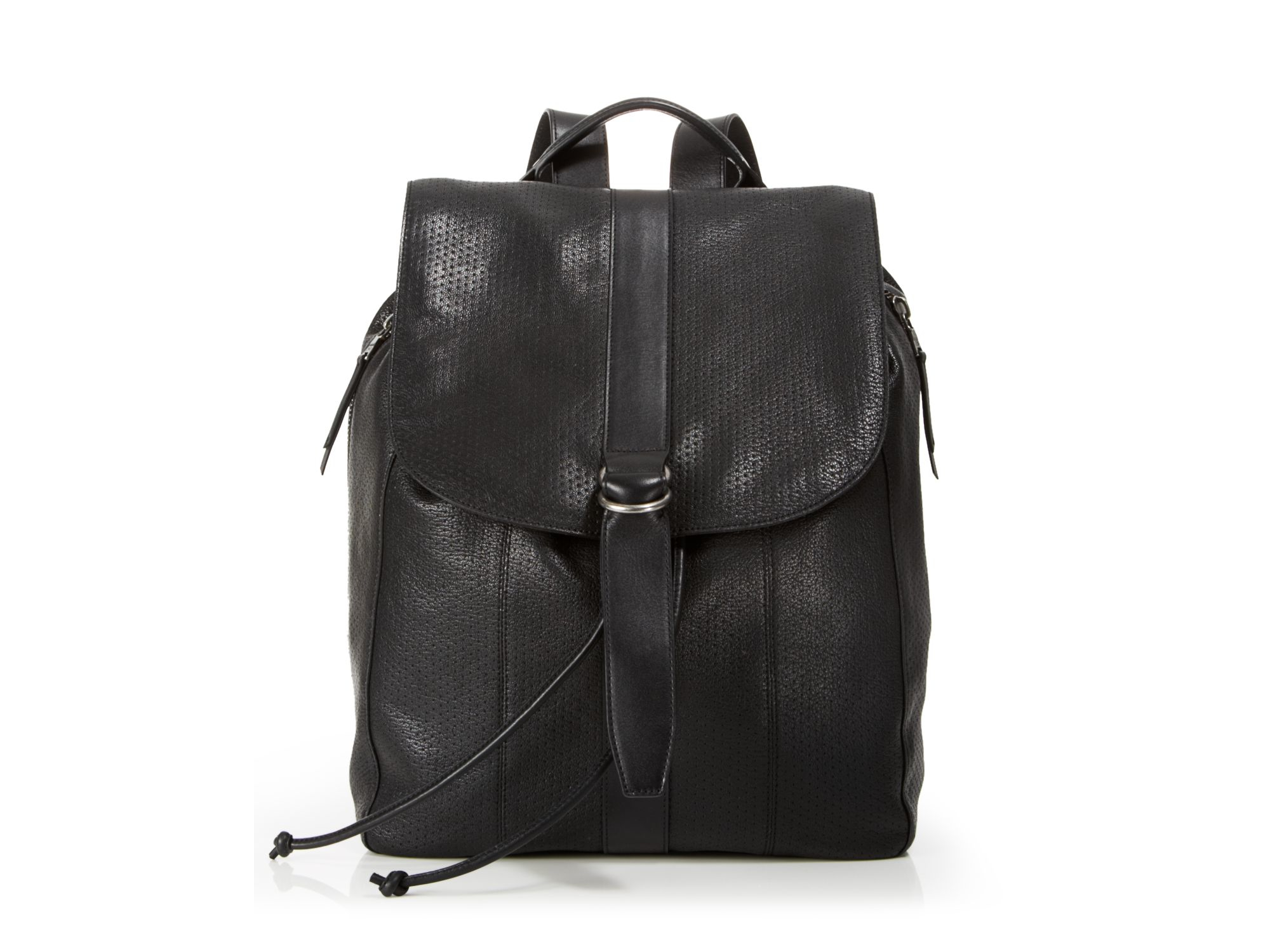 john varvatos leather backpack