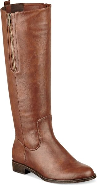 Pink And Pepper Pink & Pepper Zip It Tall Shaft Boots in Brown (Cognac ...