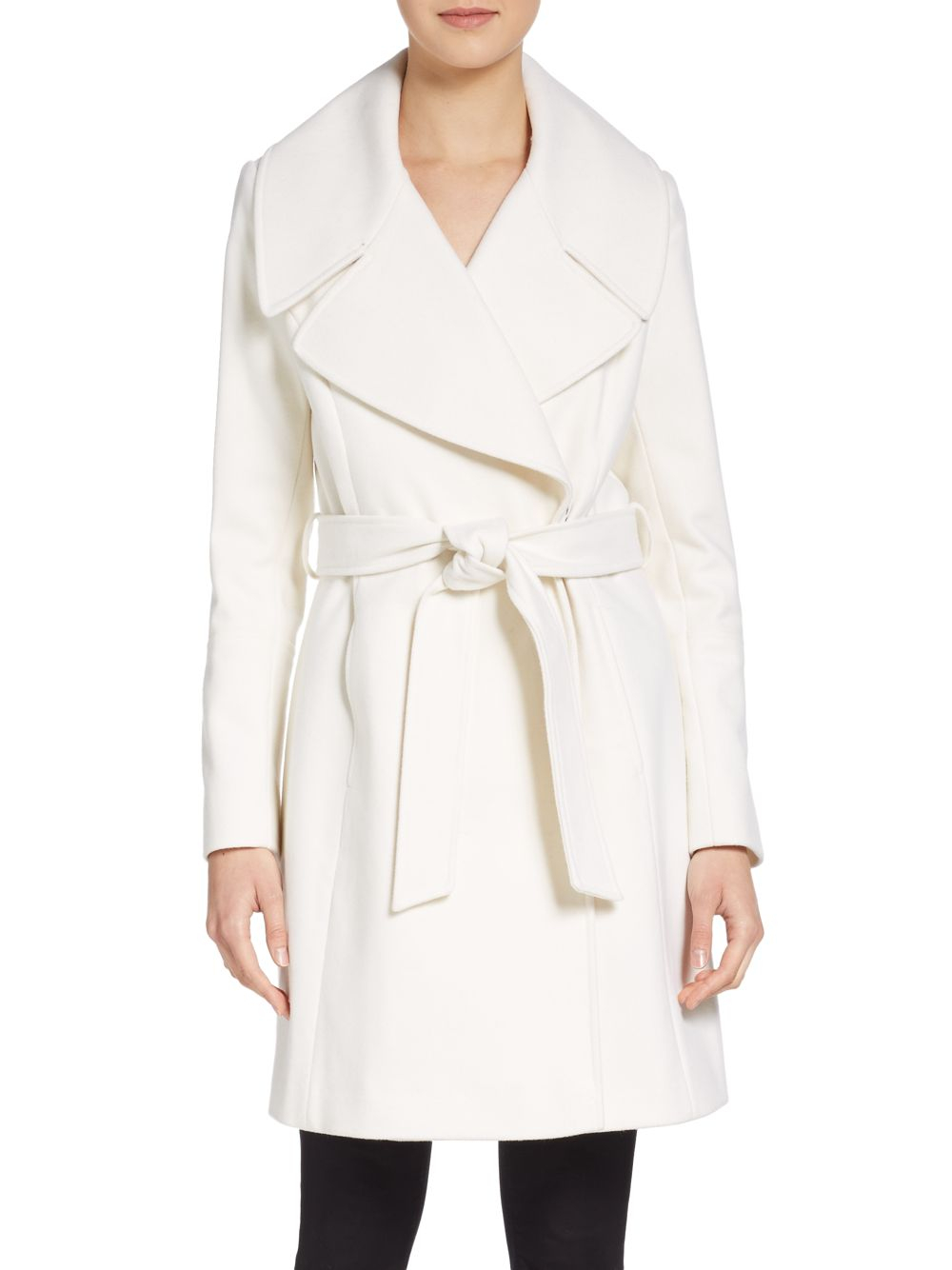 white wool wrap coat