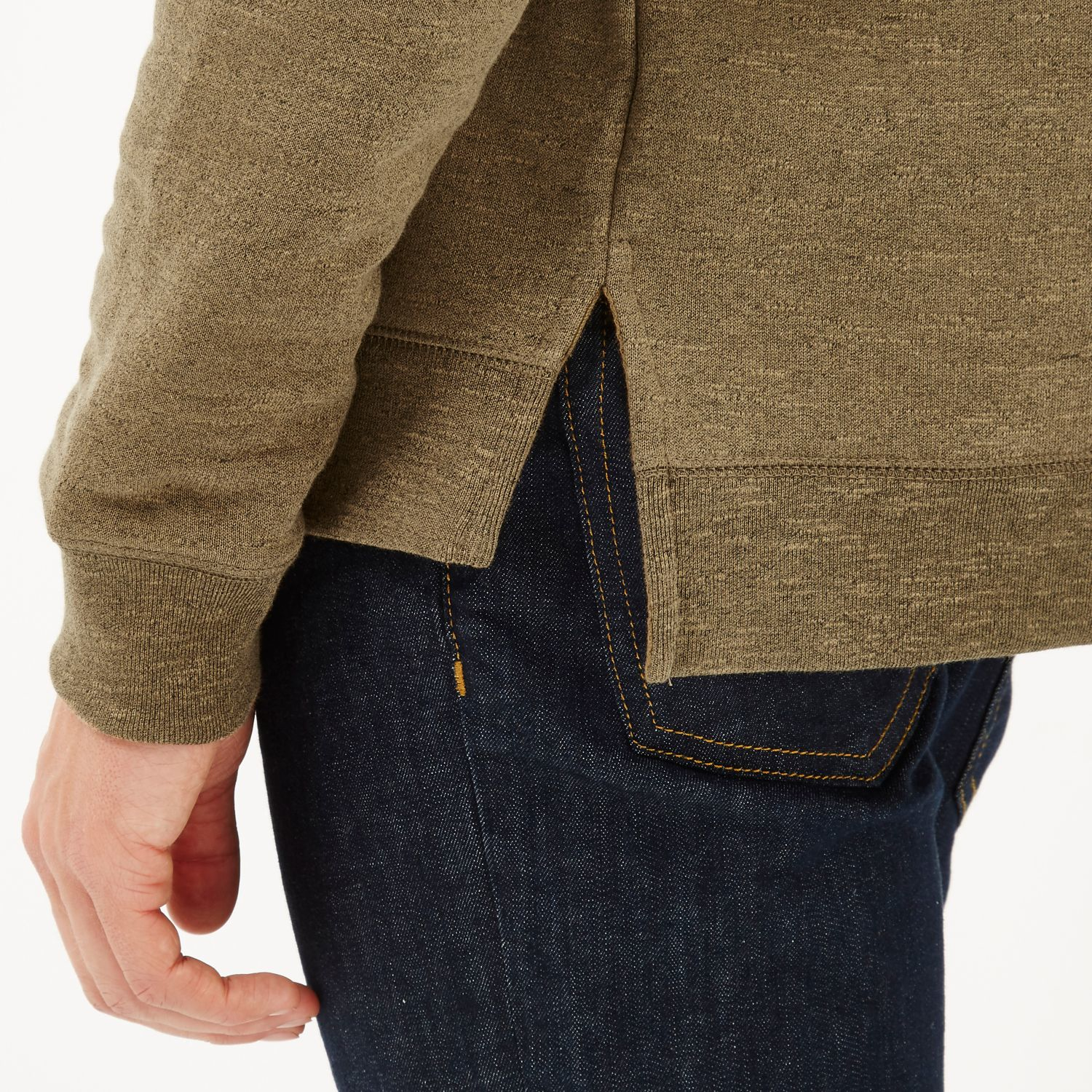 split hem sweatshirt