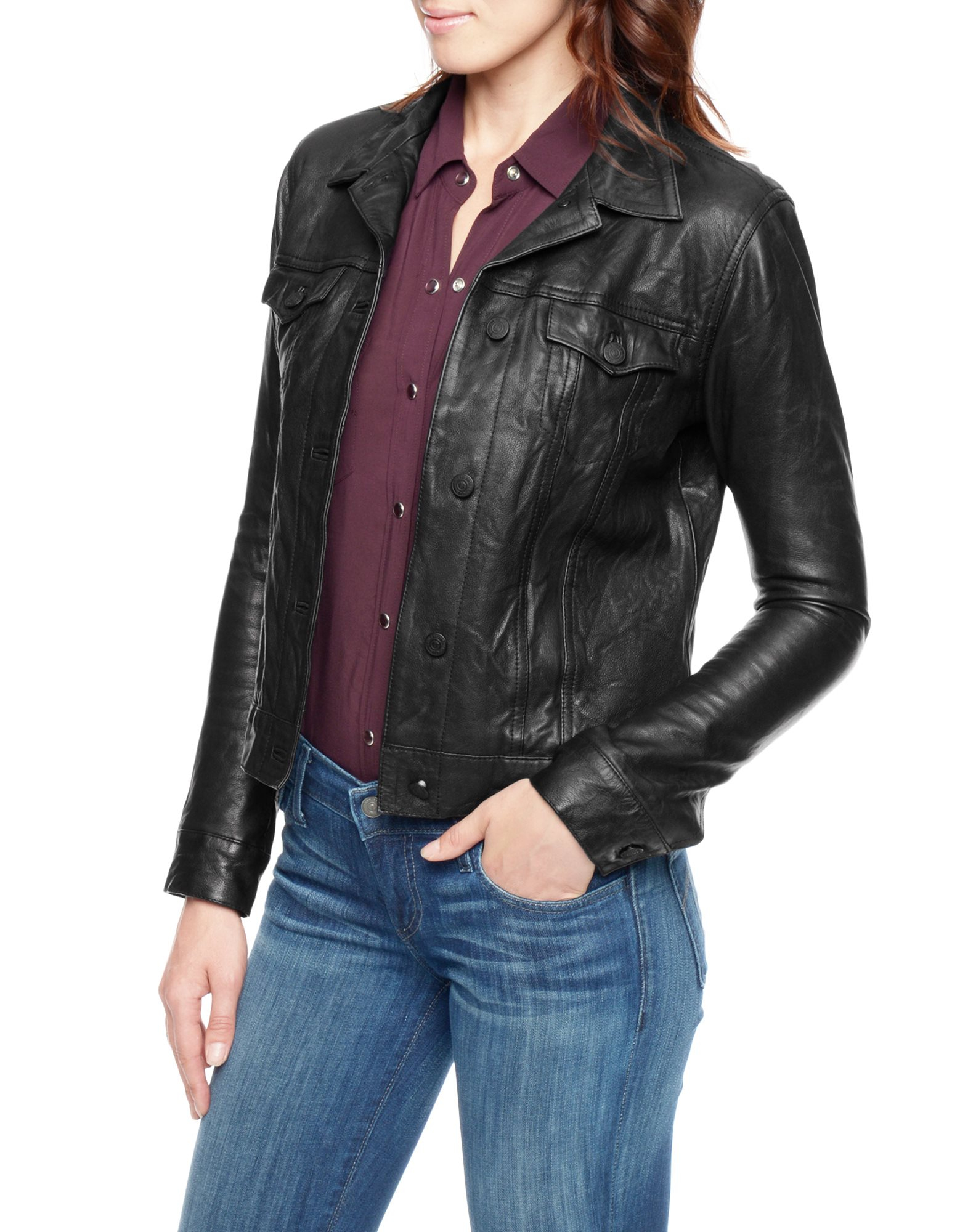 True Religion Dusty Western Leather Womens Jacket in Black - Lyst