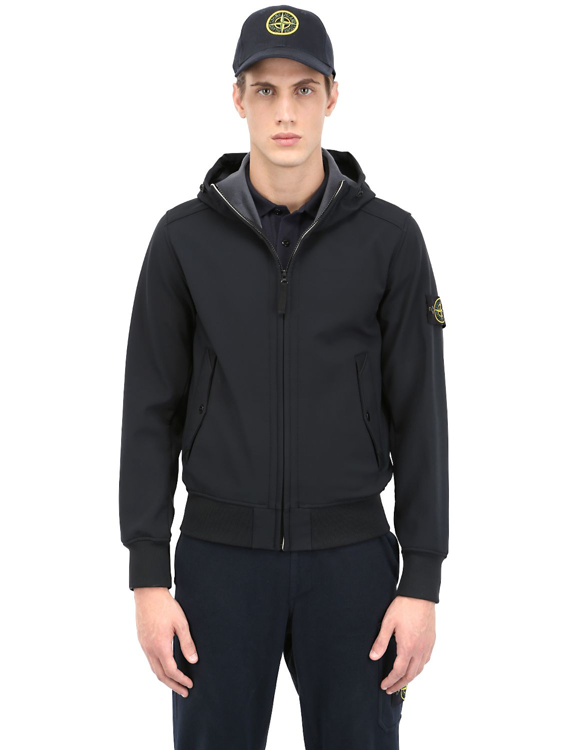 stone island soft shell jacket mens