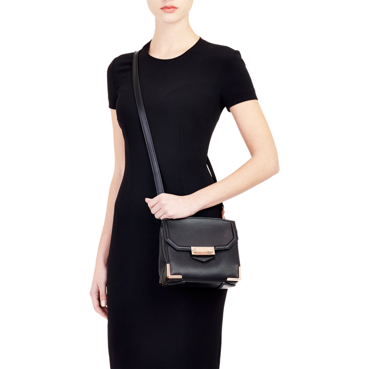 Alexander Leather Marion Mini Sling Bag In Black Lyst