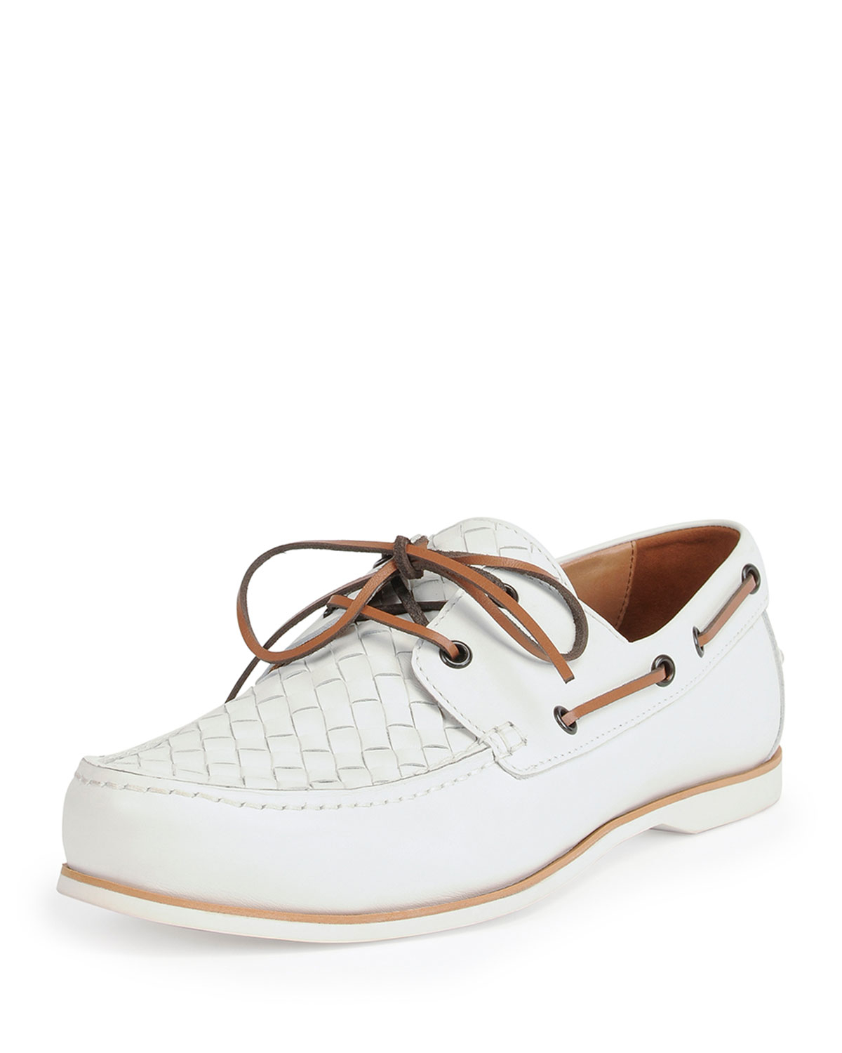 white leather boat shoes mens