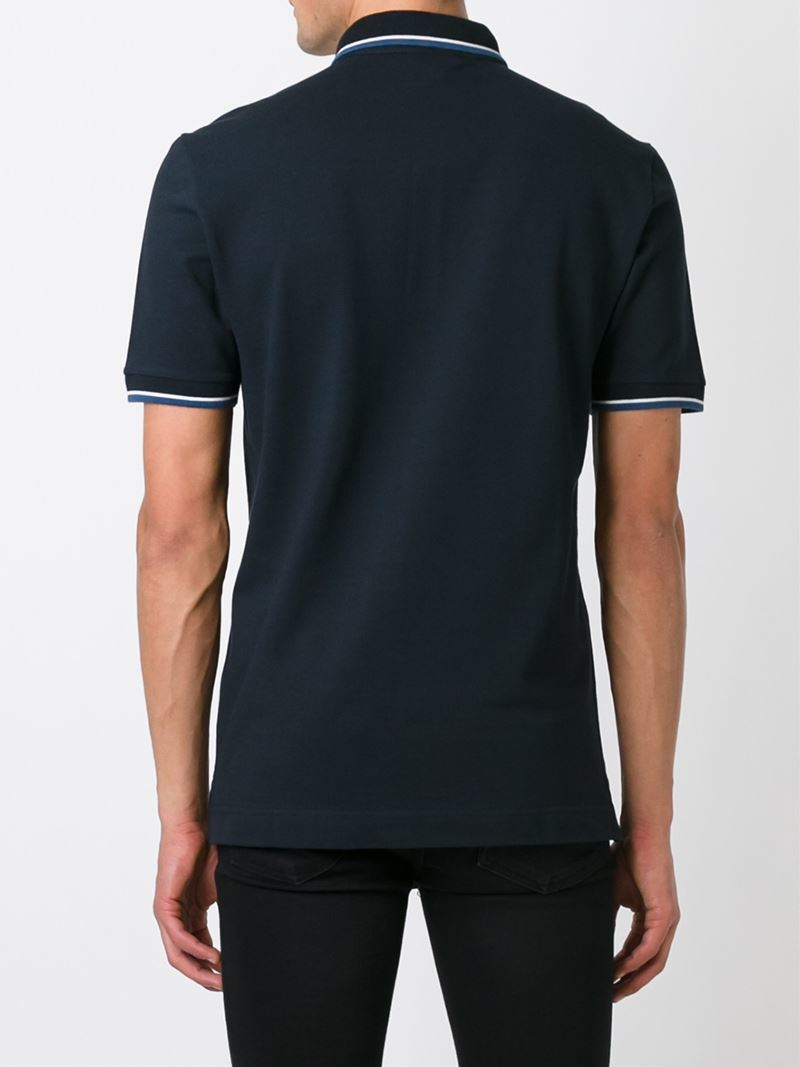 Dolce & Gabbana Piped Polo Shirt in Blue for Men - Lyst