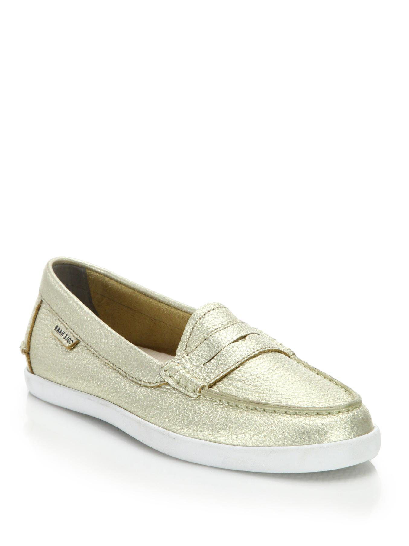 cole haan metallic flats