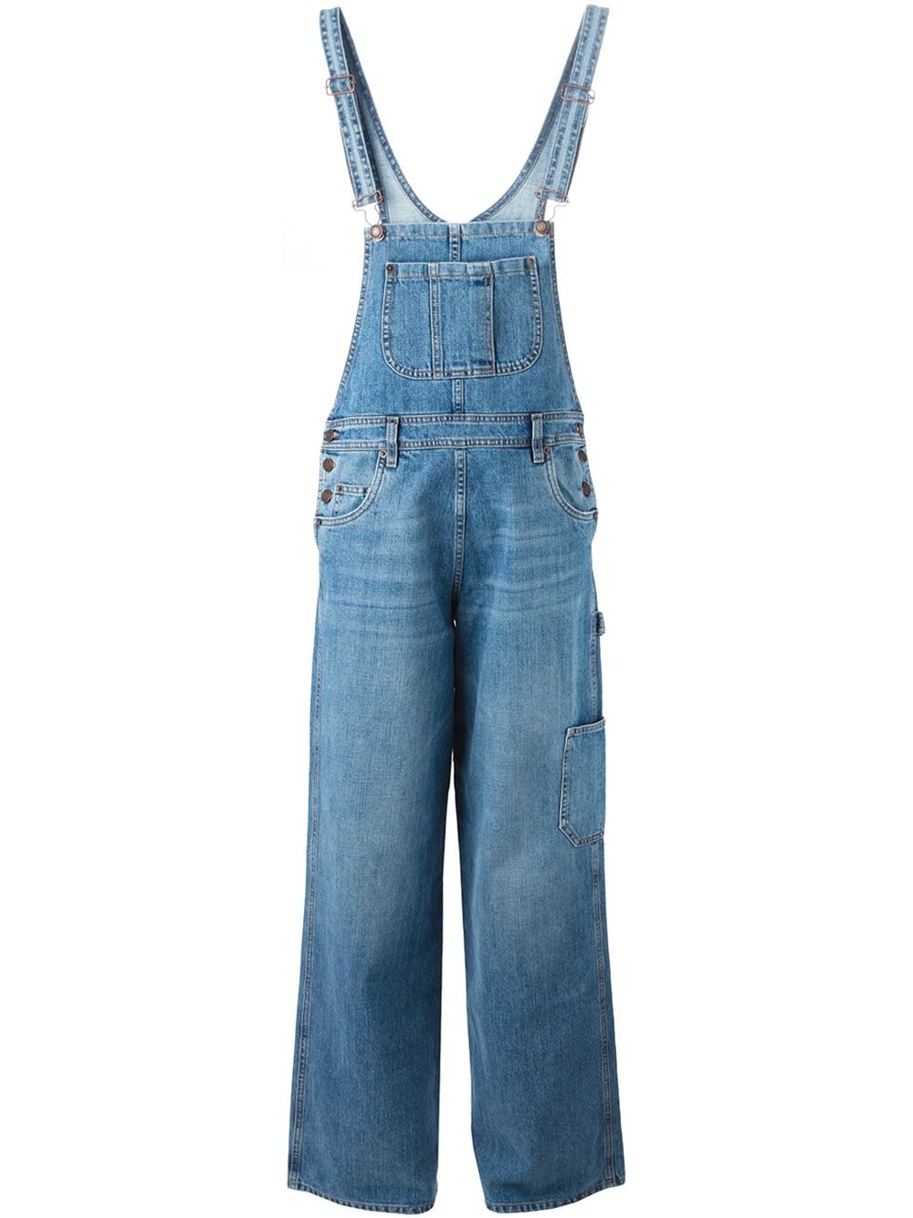 Moschino Denim Overalls in Blue Lyst