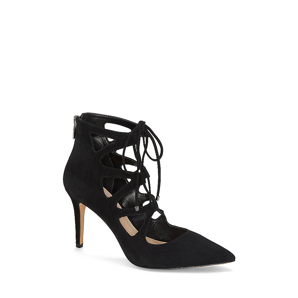 Vince Camuto Bodell- Lace Up Point Toe Heel in Black - Lyst