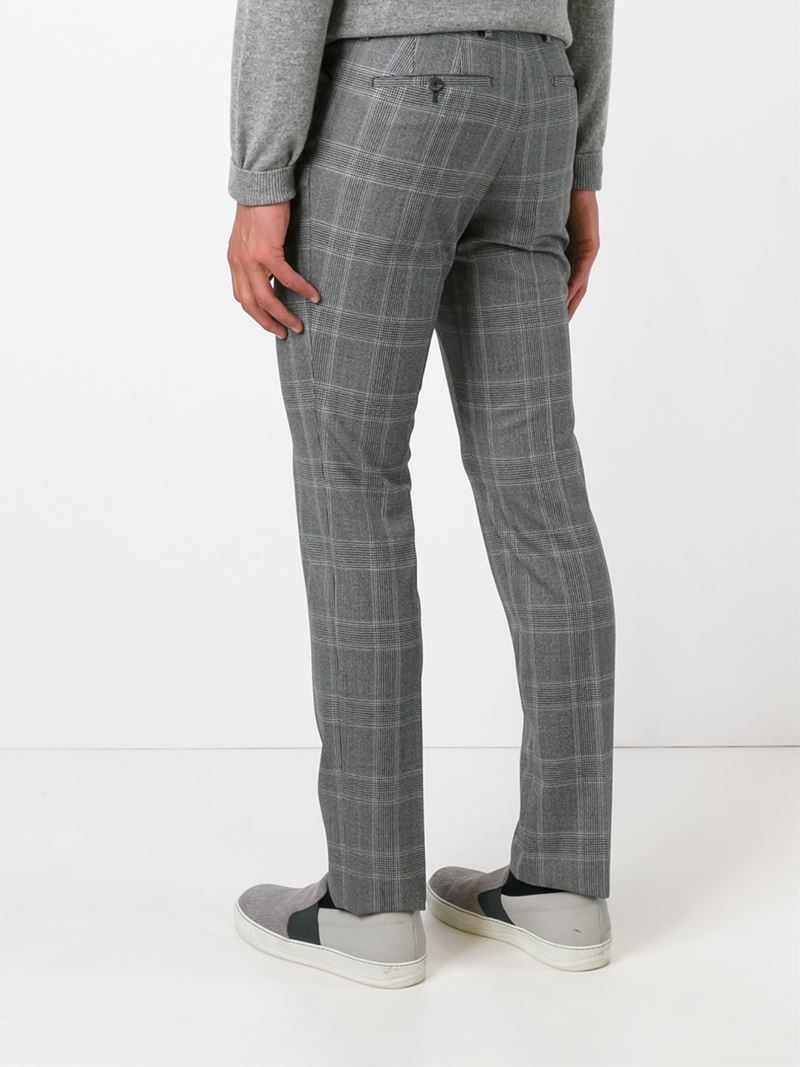 mens checked trousers