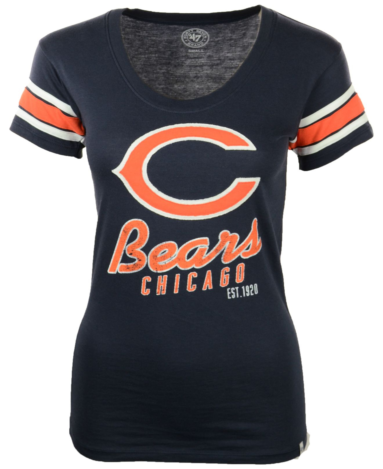 47 Brand Women's Chicago Bears Off-campus T-shirt in Navy (Blue) - Lyst