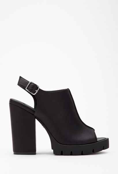 black peep toe slingbacks