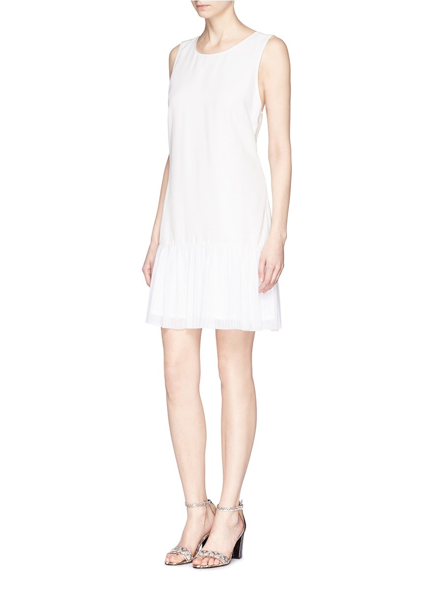 Sandro 'Replay' Knit Hem Dress in White - Lyst