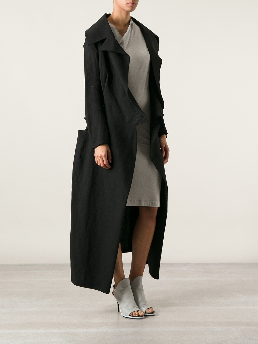 structured black coat
