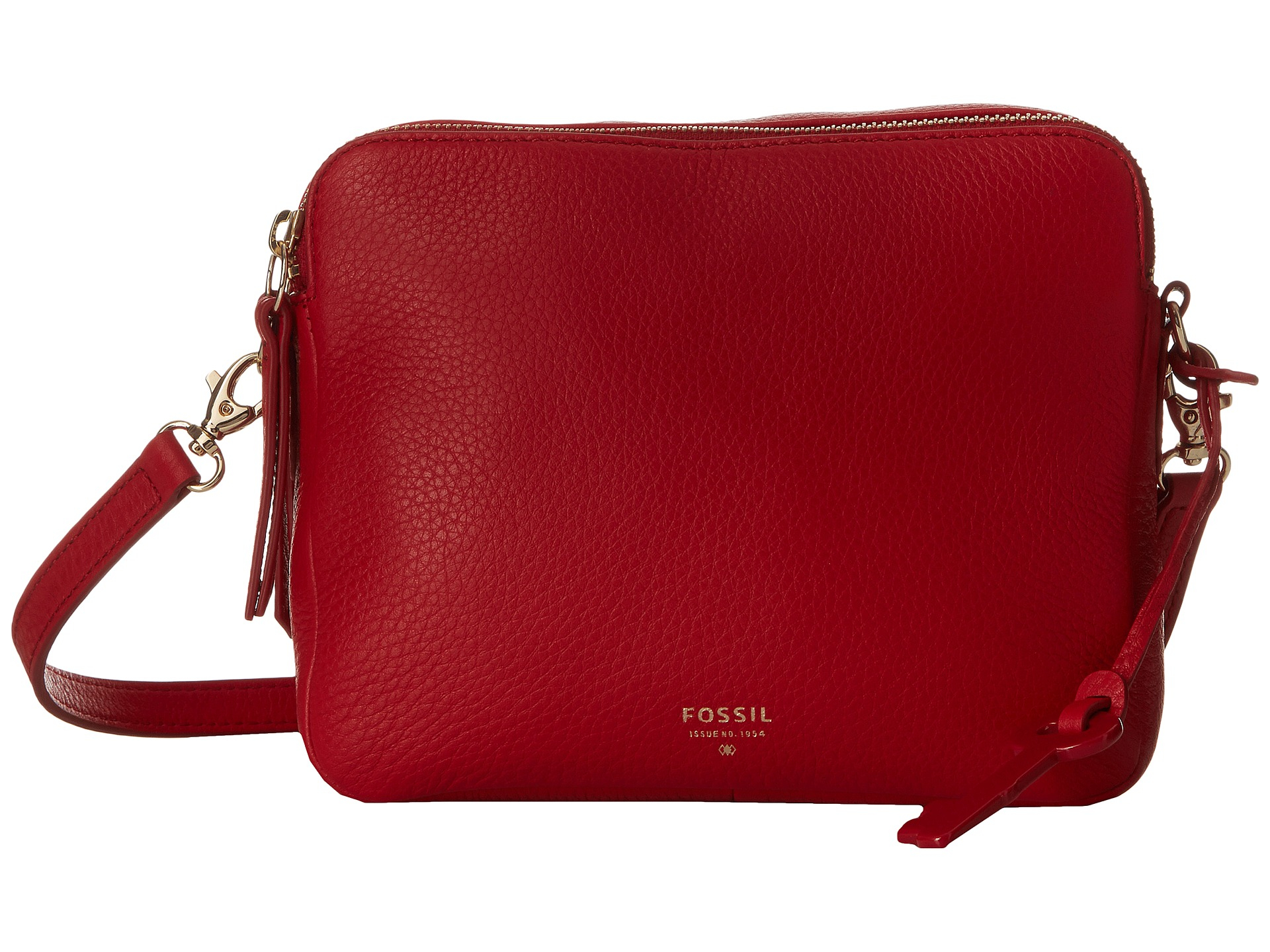 Lyst Fossil Sydney Leather Crossbody Bag In Red Gallery