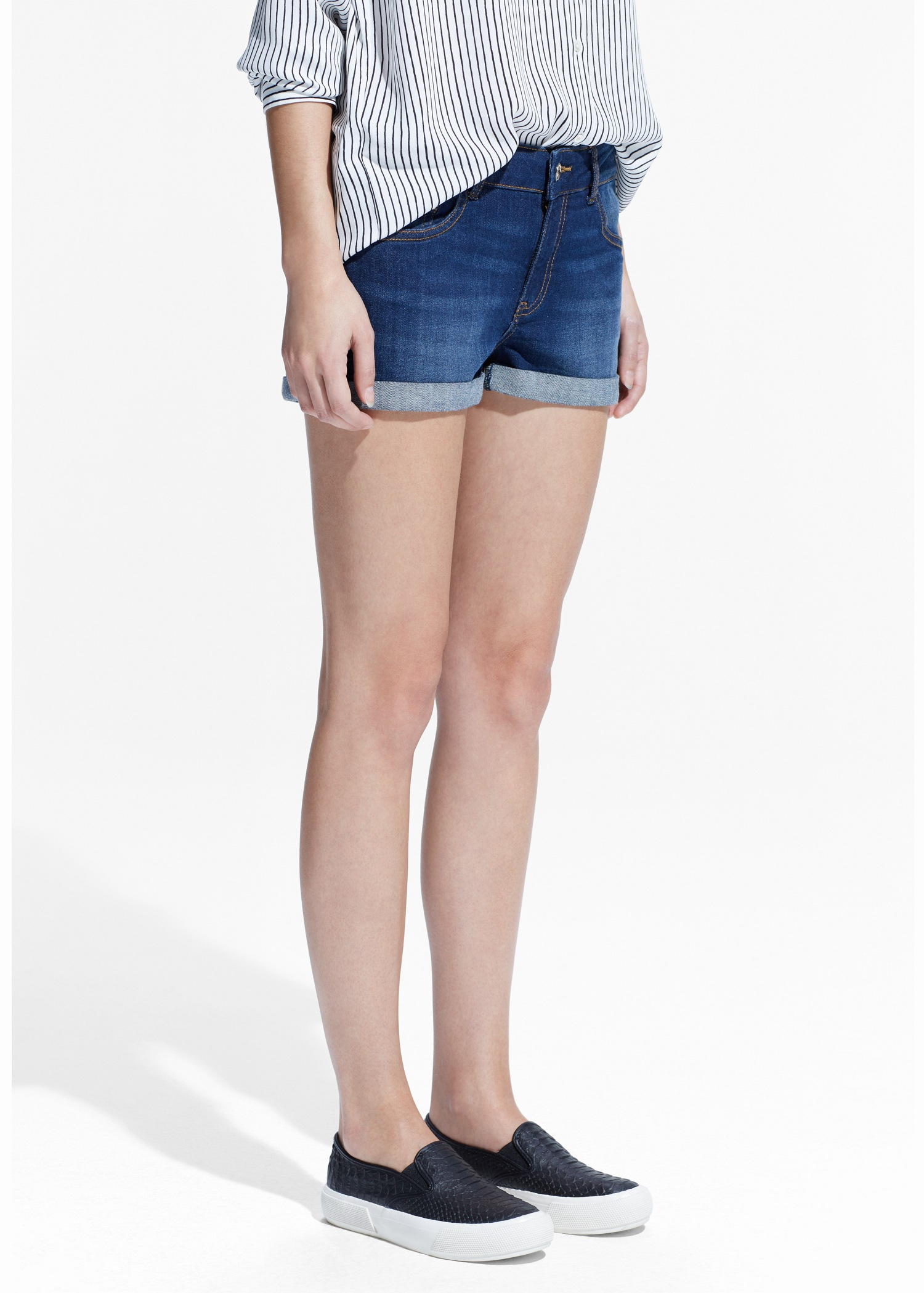 mango jean shorts