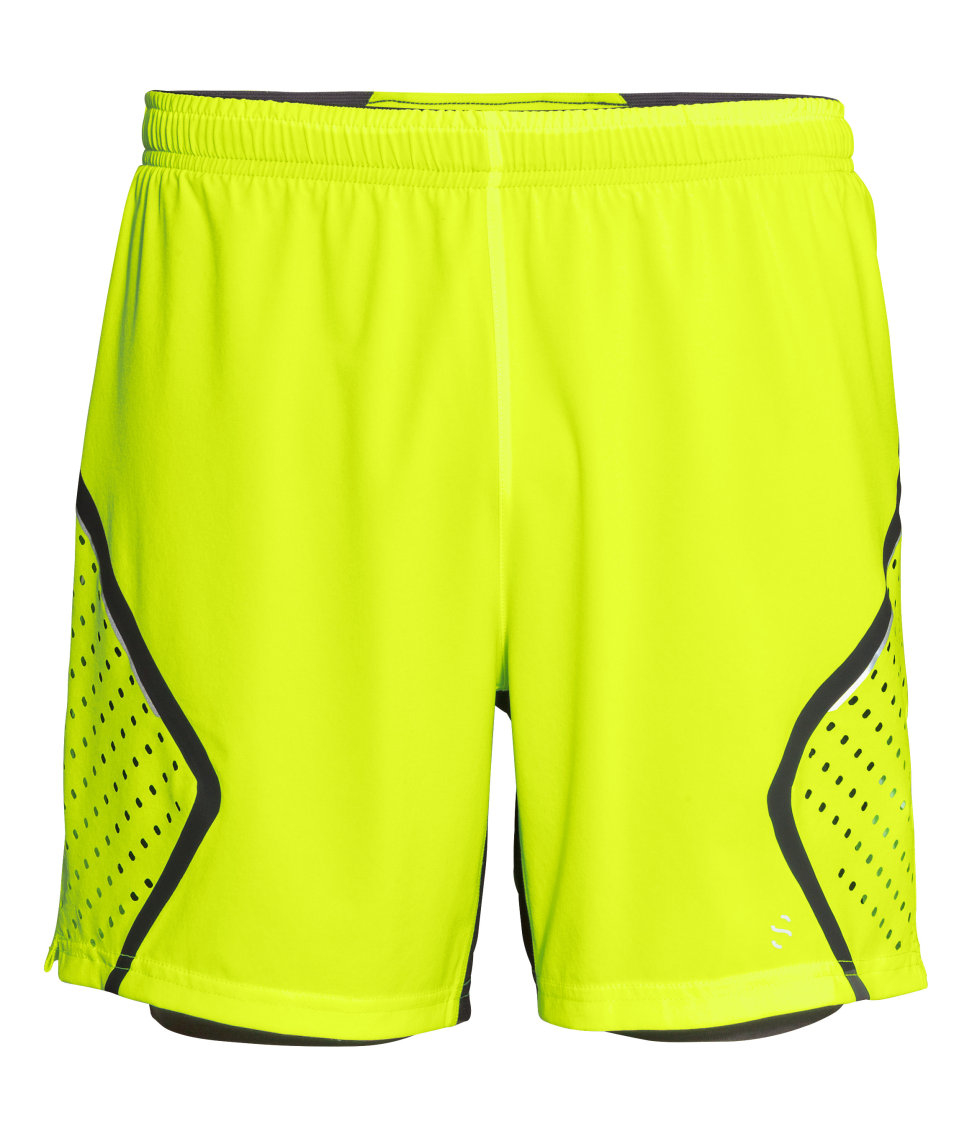 Lyst H&M Running Shorts in Yellow for Men