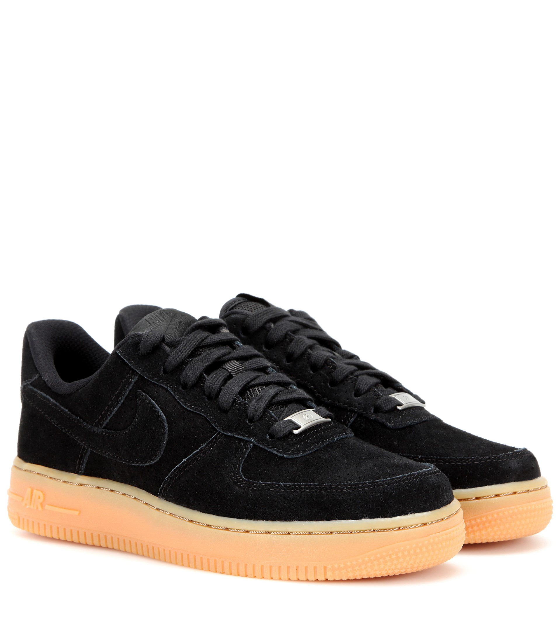 Nike Air Force 1 Suede Sneakers in Black/Black (Black) - Lyst