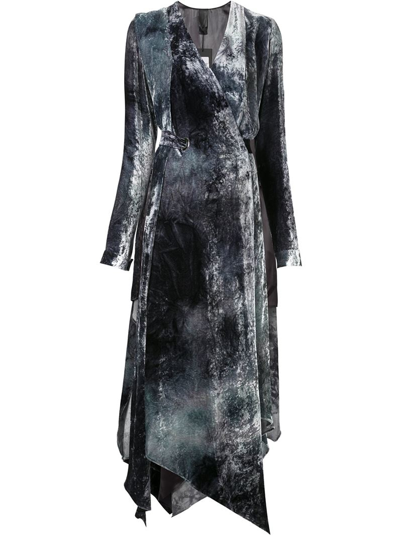 y project grey velvet wrap dress gray product 0 548415686 normal