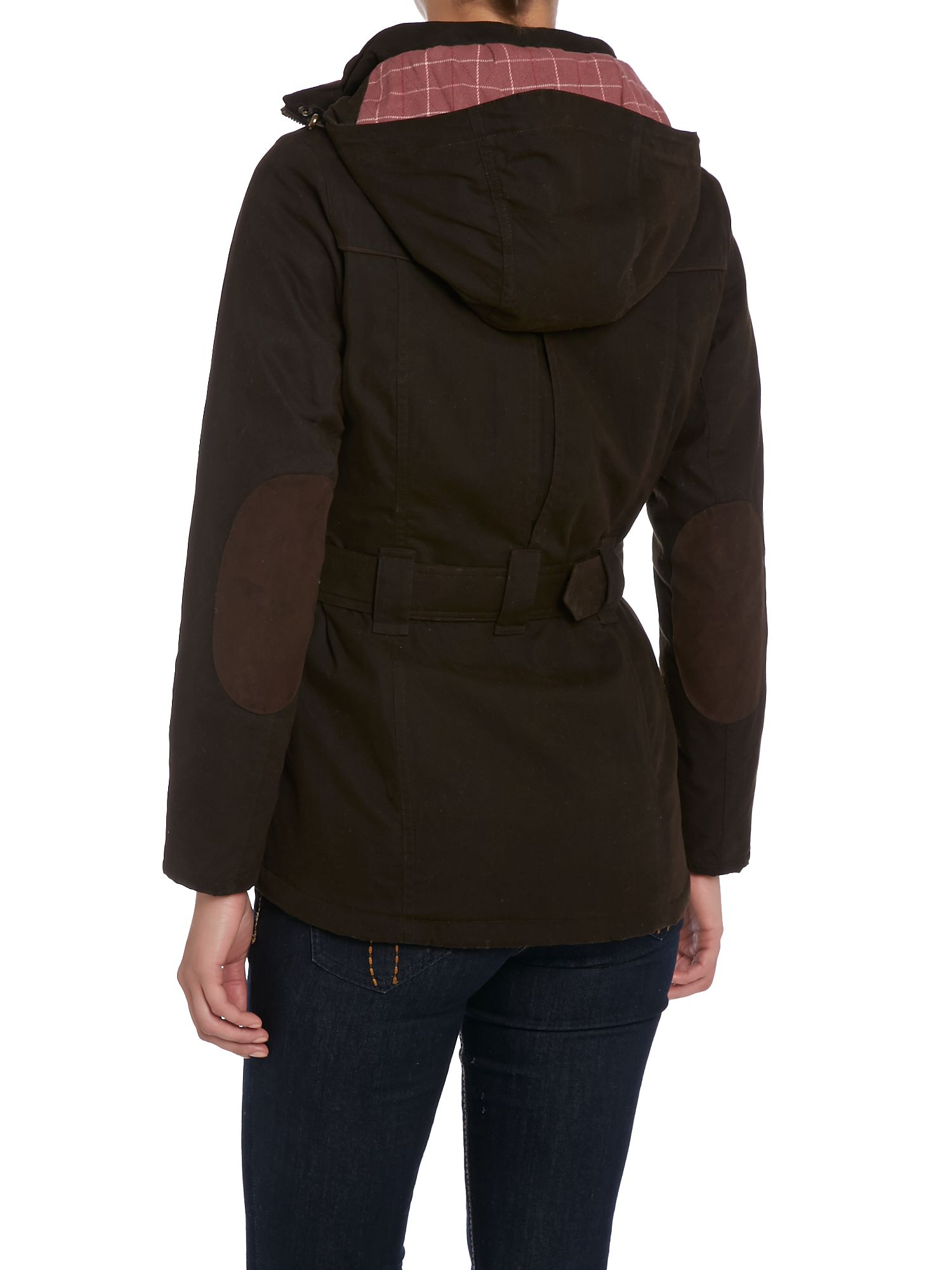 Barbour Belted Fitted Equestrian Jacket in Green (Olive) Lyst