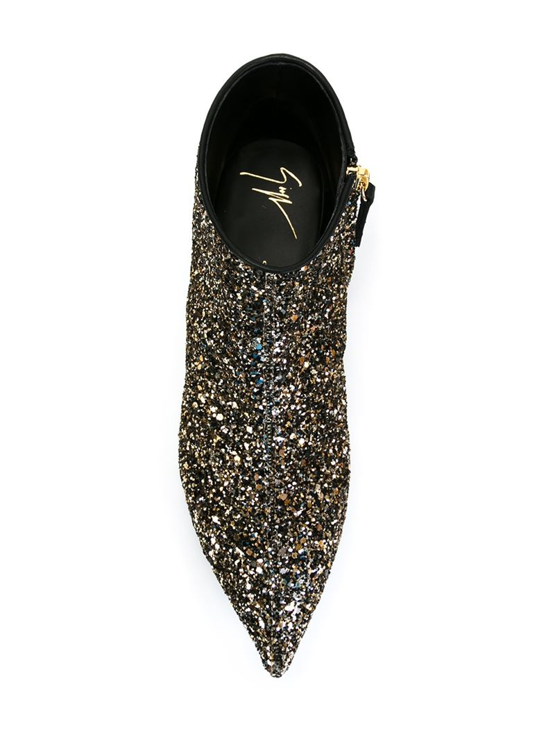 Giuseppe Zanotti Glitter Boots in Metallic Lyst