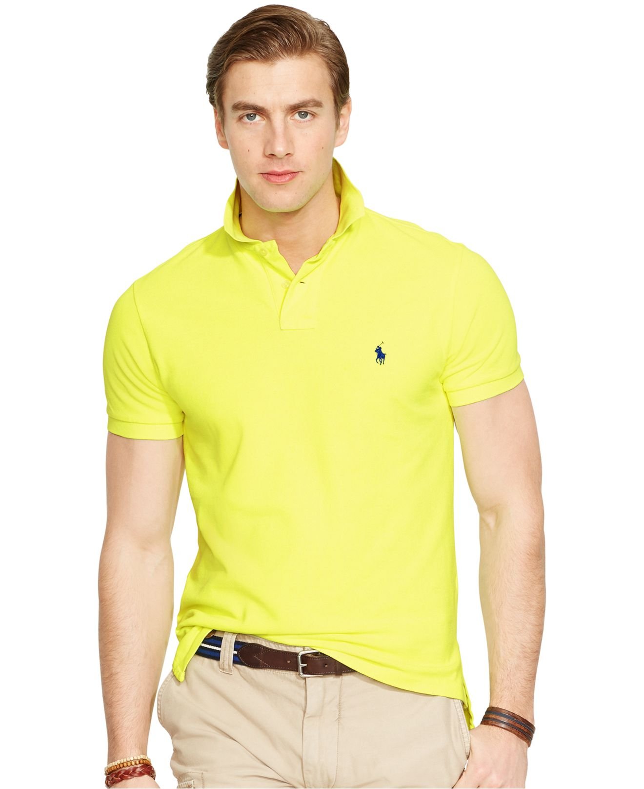bright yellow ralph lauren polo shirt