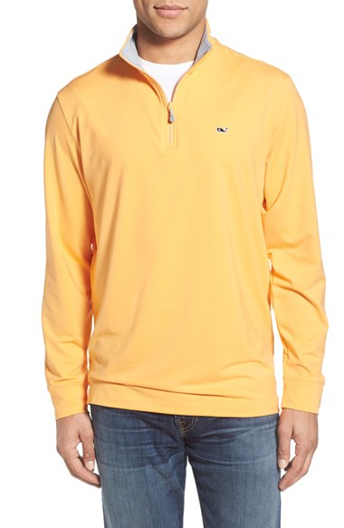 yellow quarter zip