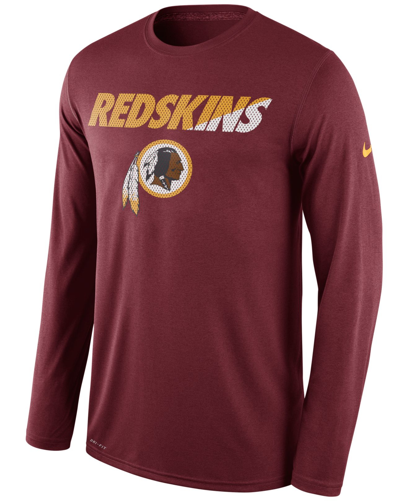 Nike Men's Long-sleeve Washington Redskins Legend Staff Practice T-shirt  for Men