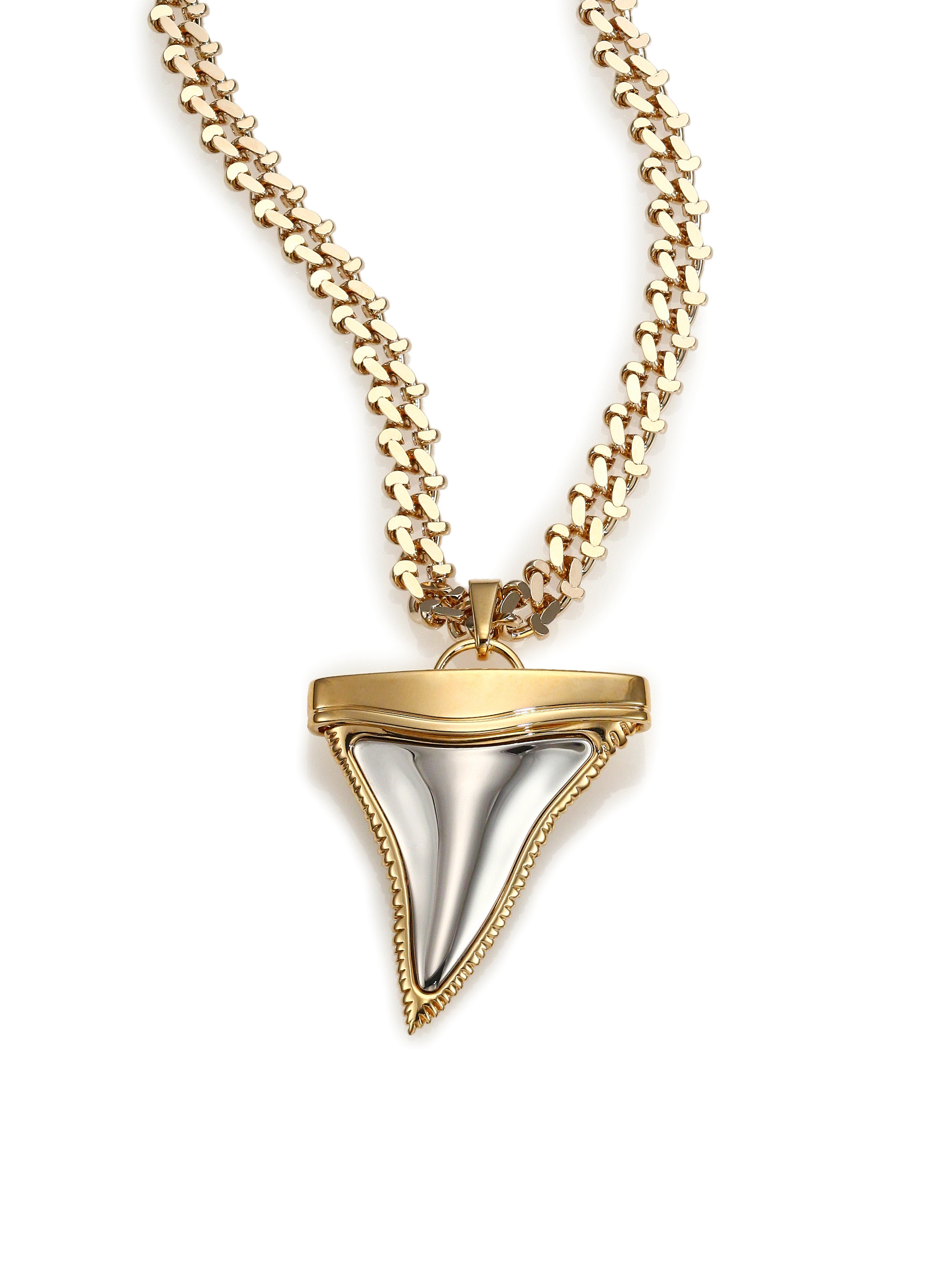 Lyst - Givenchy Shark Tooth Pendant Necklace in Metallic