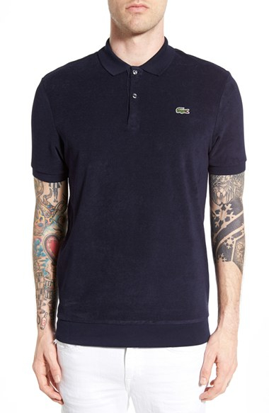 lacoste terry cloth polo