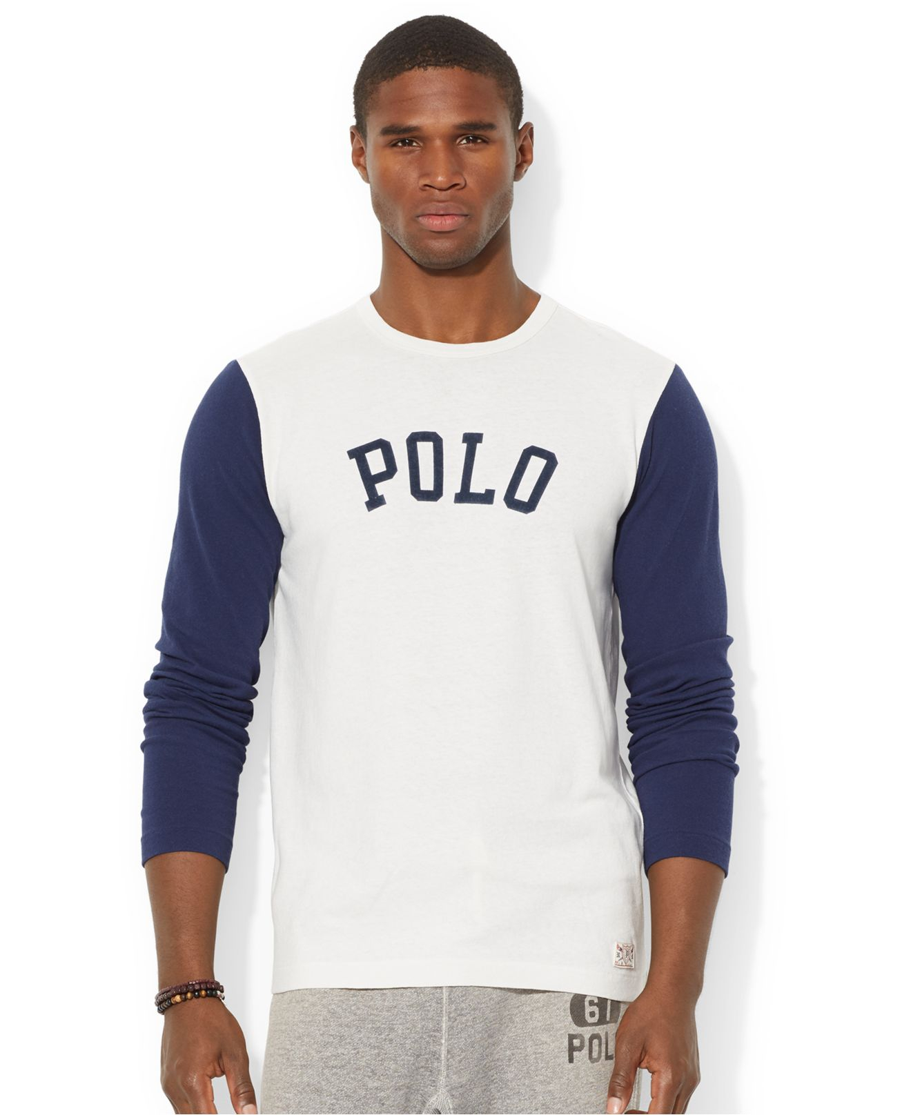 Polo Ralph Lauren Jersey Baseball Shirt in White for Men - Lyst