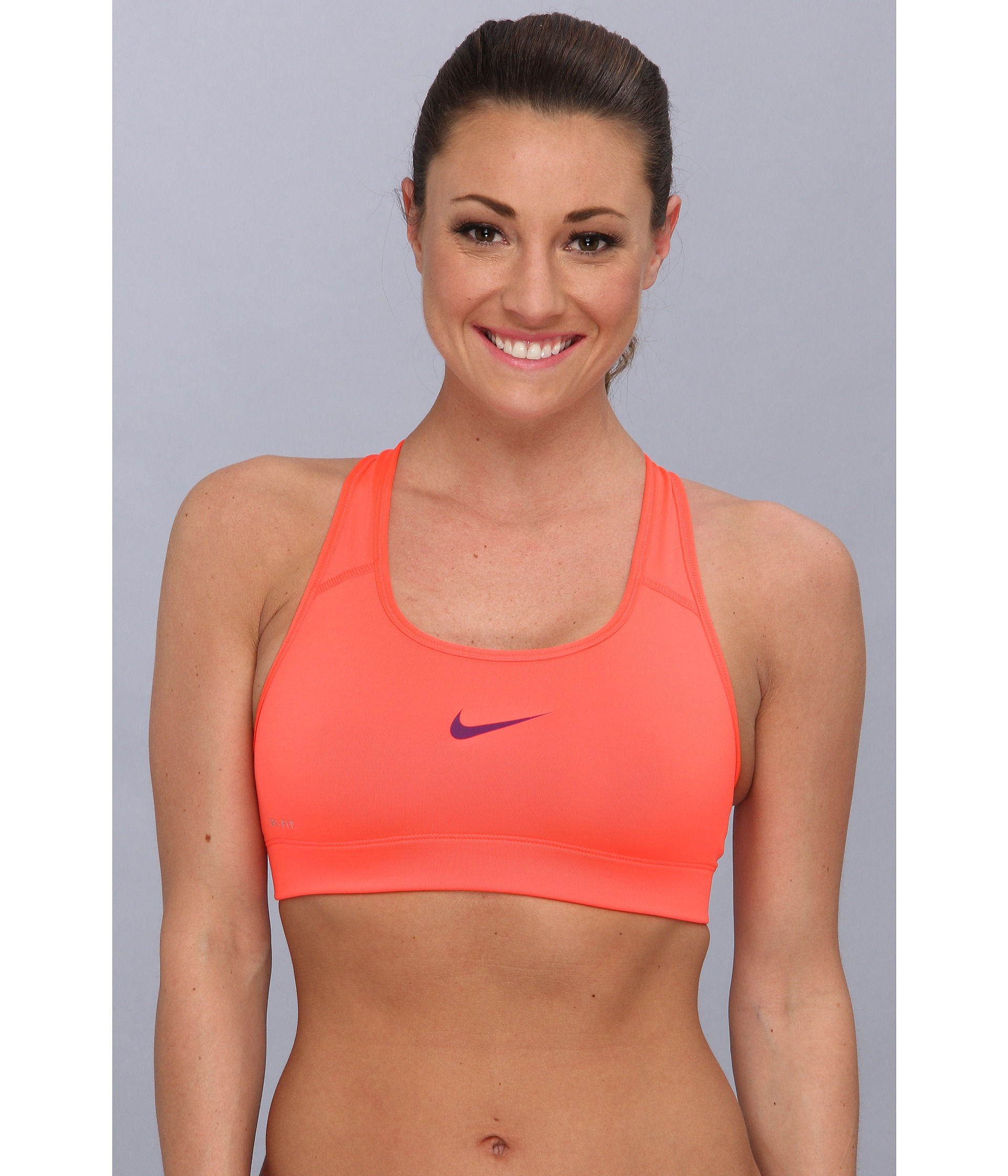 Nike Pro Victory Compression Sports Bra in Orange | Lyst