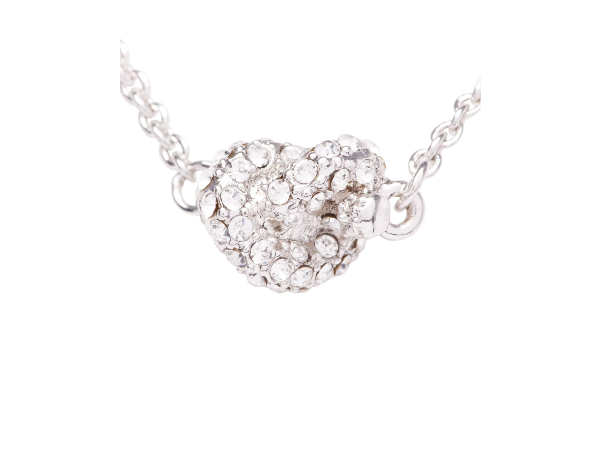 Kate Spade Sailor's Knot Pavé Pendant Necklace, 17" in