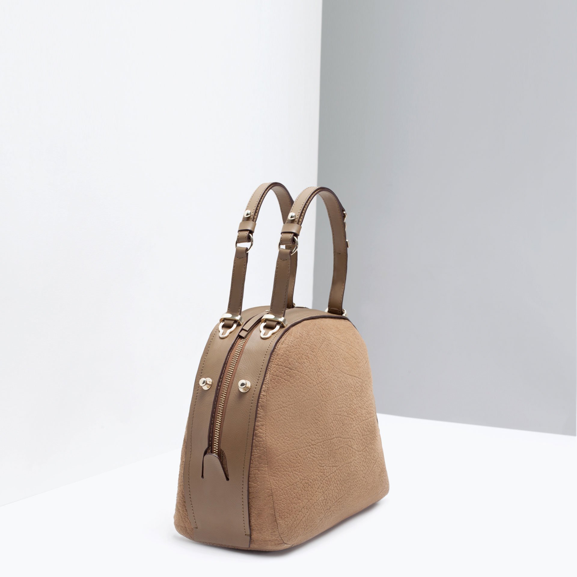 zara woven leather bag