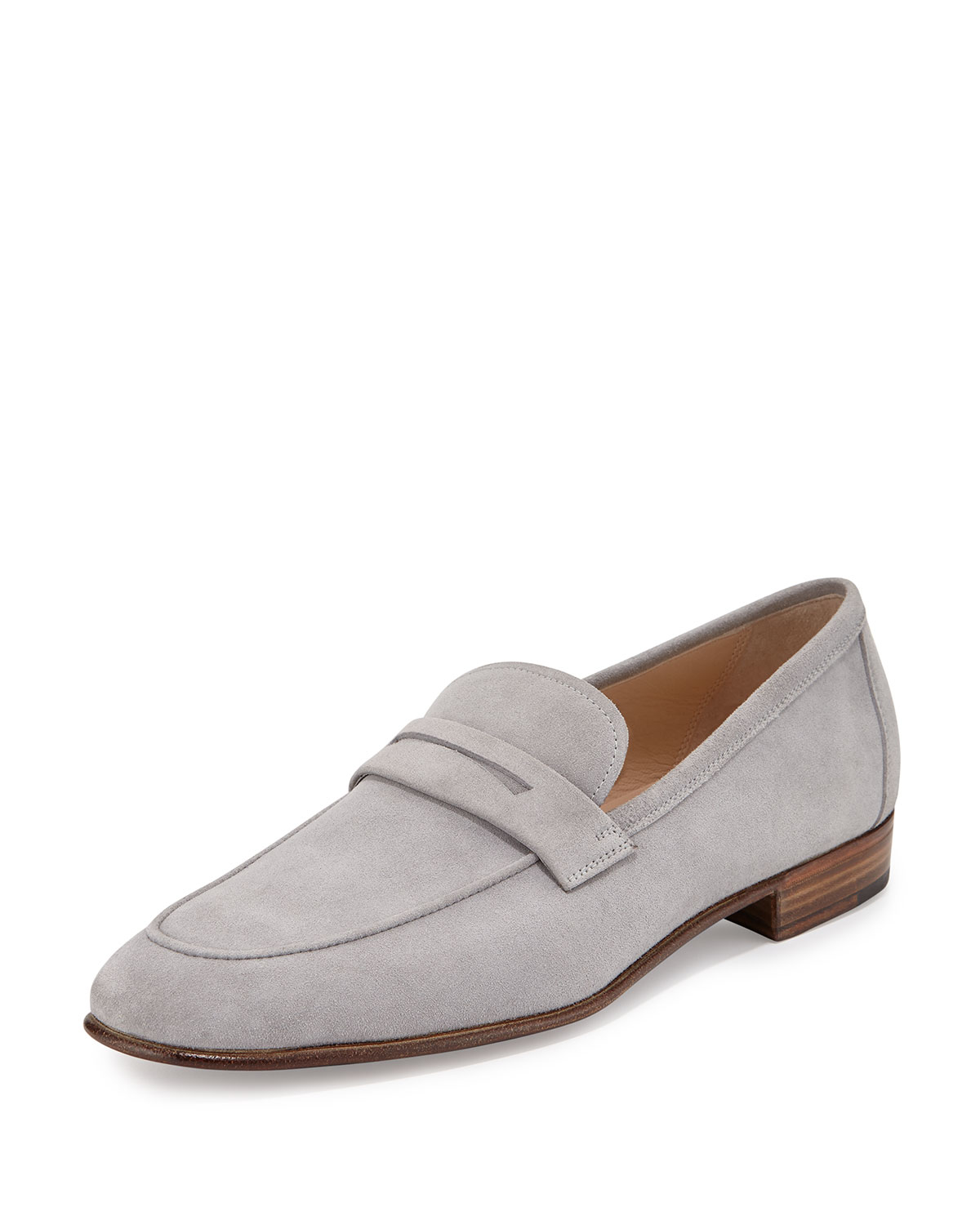 Gravati Suede Penny Loafer in Gray for Men | Lyst
