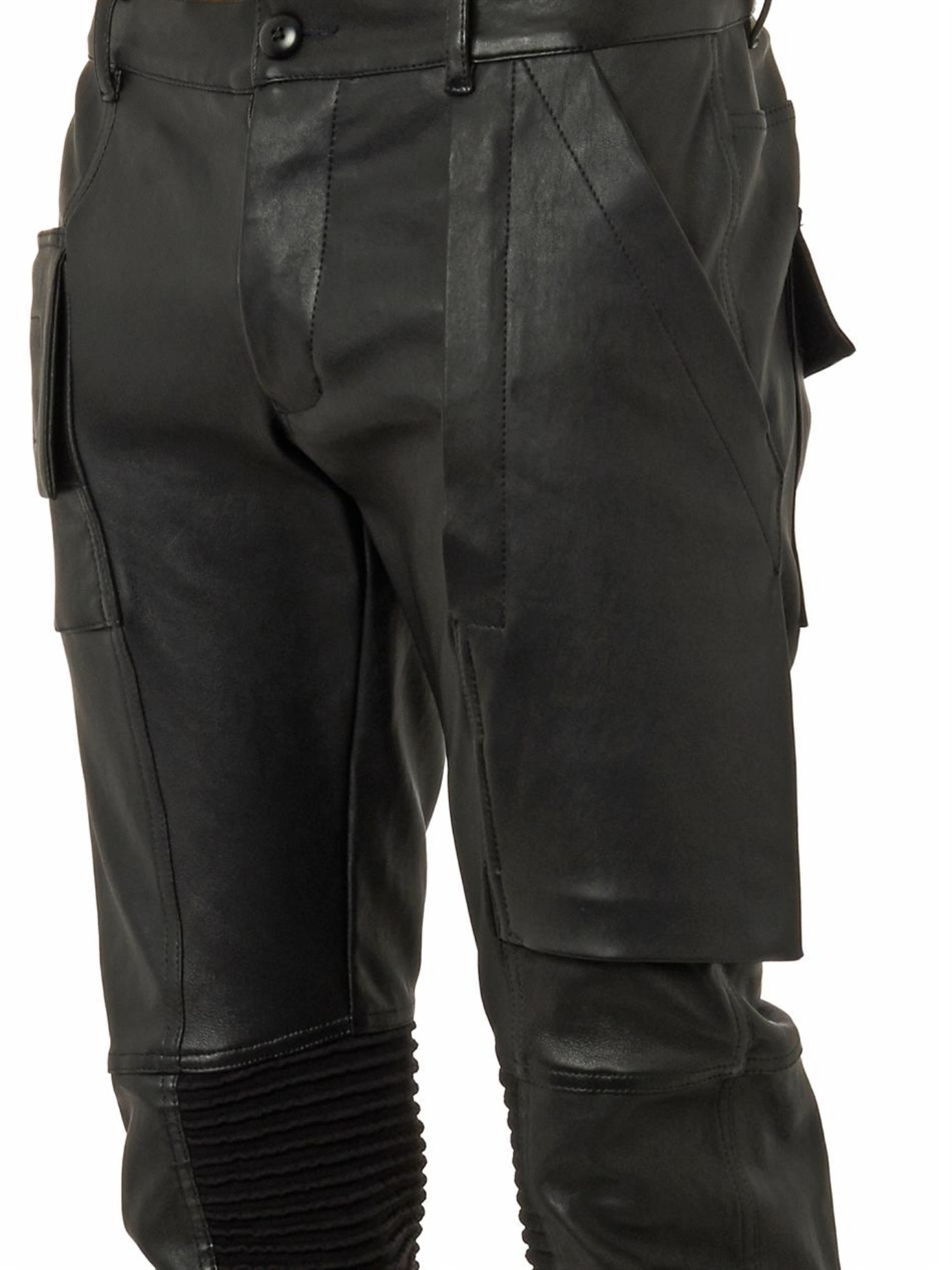 Rick Owens Memphis Leather Trousers in Black for Men | Lyst