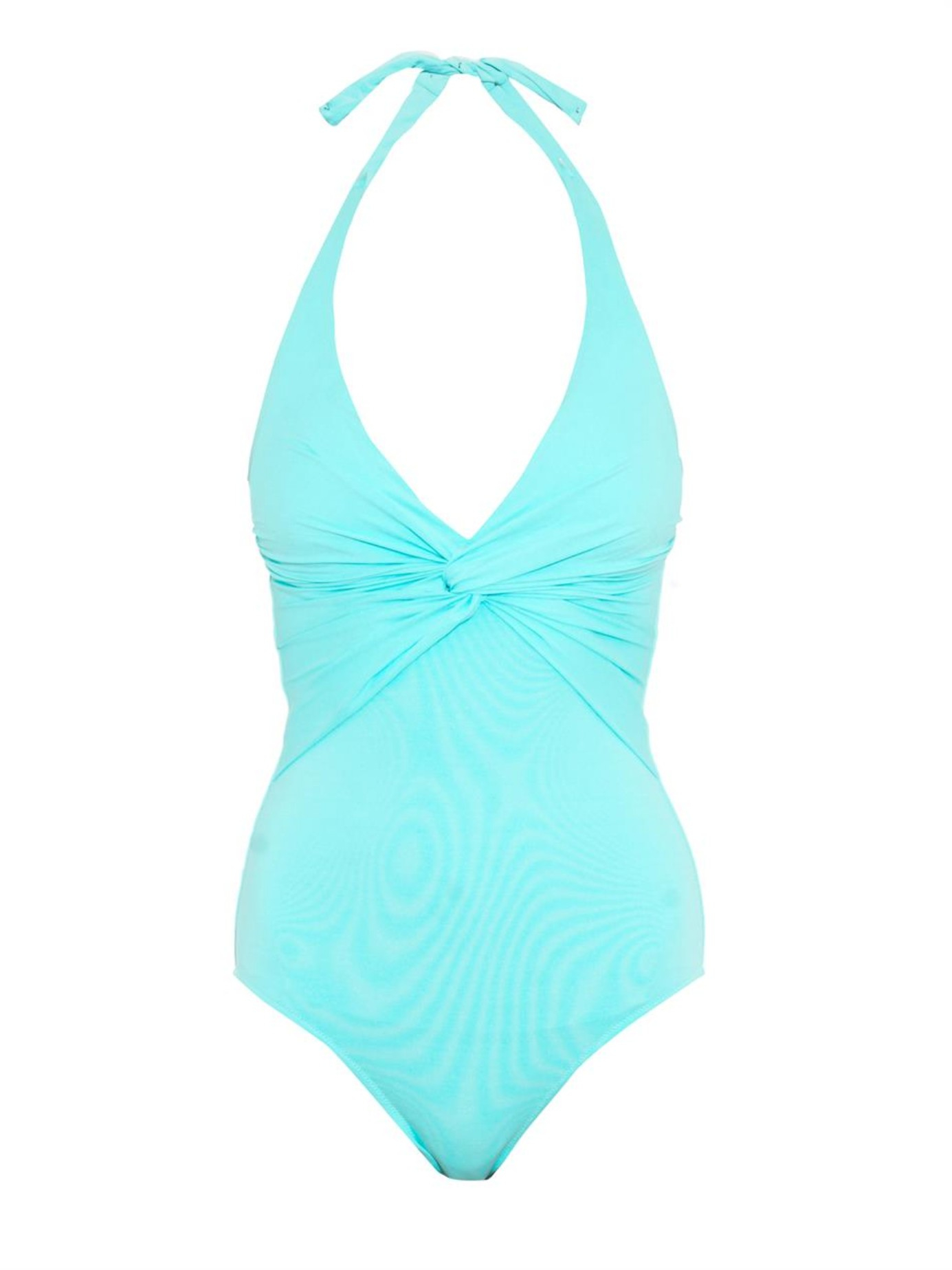 Lyst - Melissa Odabash Zanzibar Halterneck Swimsuit in Blue
