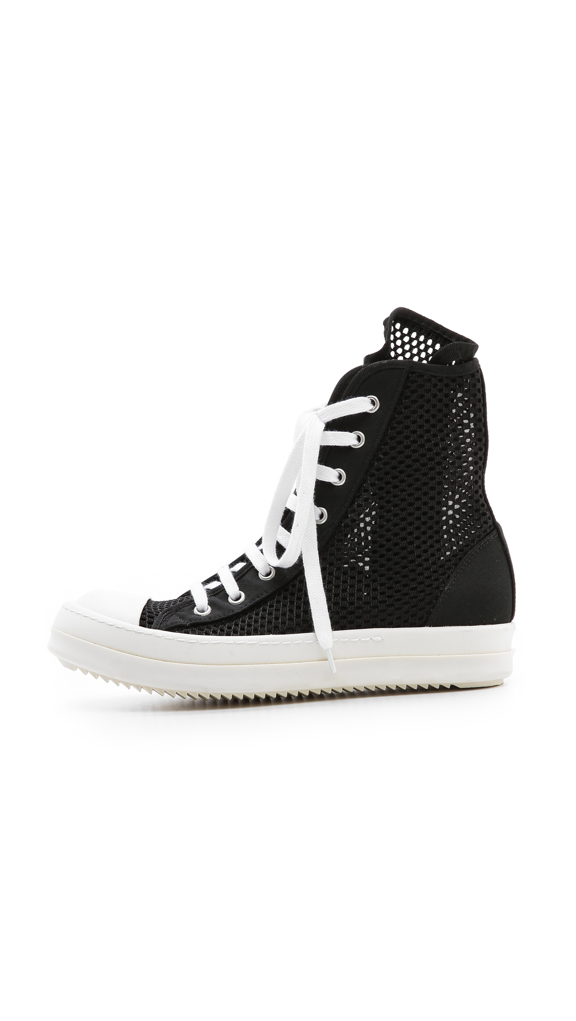 Rick Owens Drkshdw Ramones High Top Sneakers in Black - Lyst