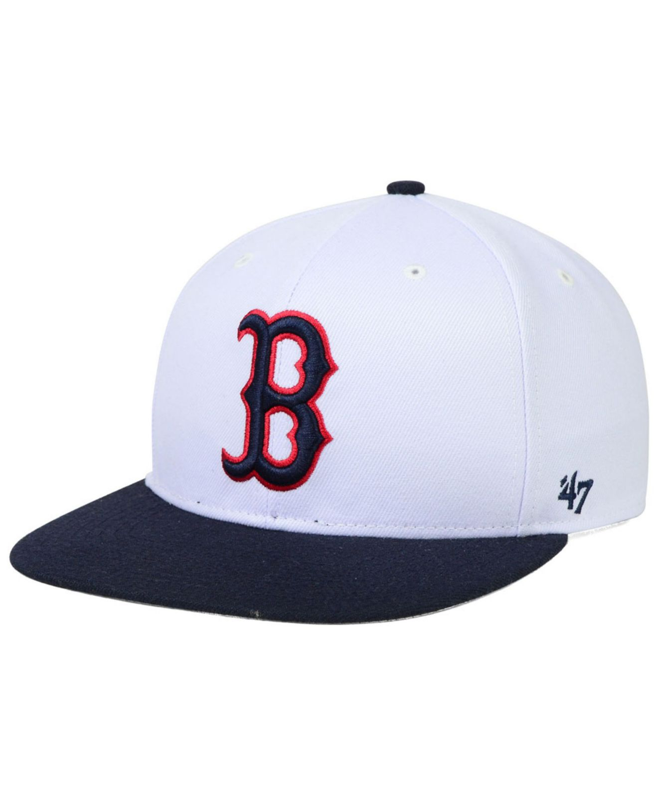 47 Brand Boston Red Sox Sure Shot Snapback Cap in White for Men | Lyst