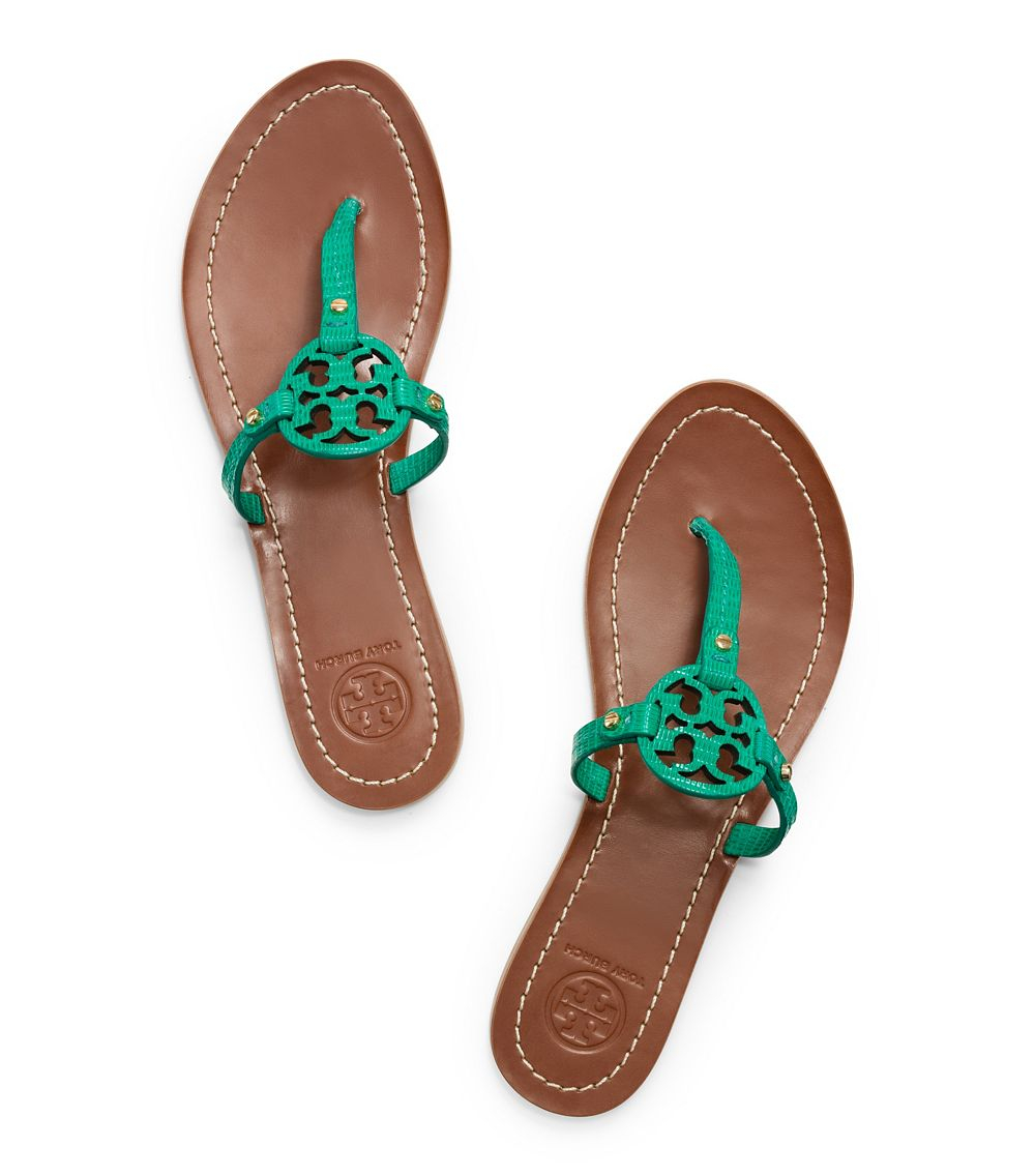 green tory burch sandals