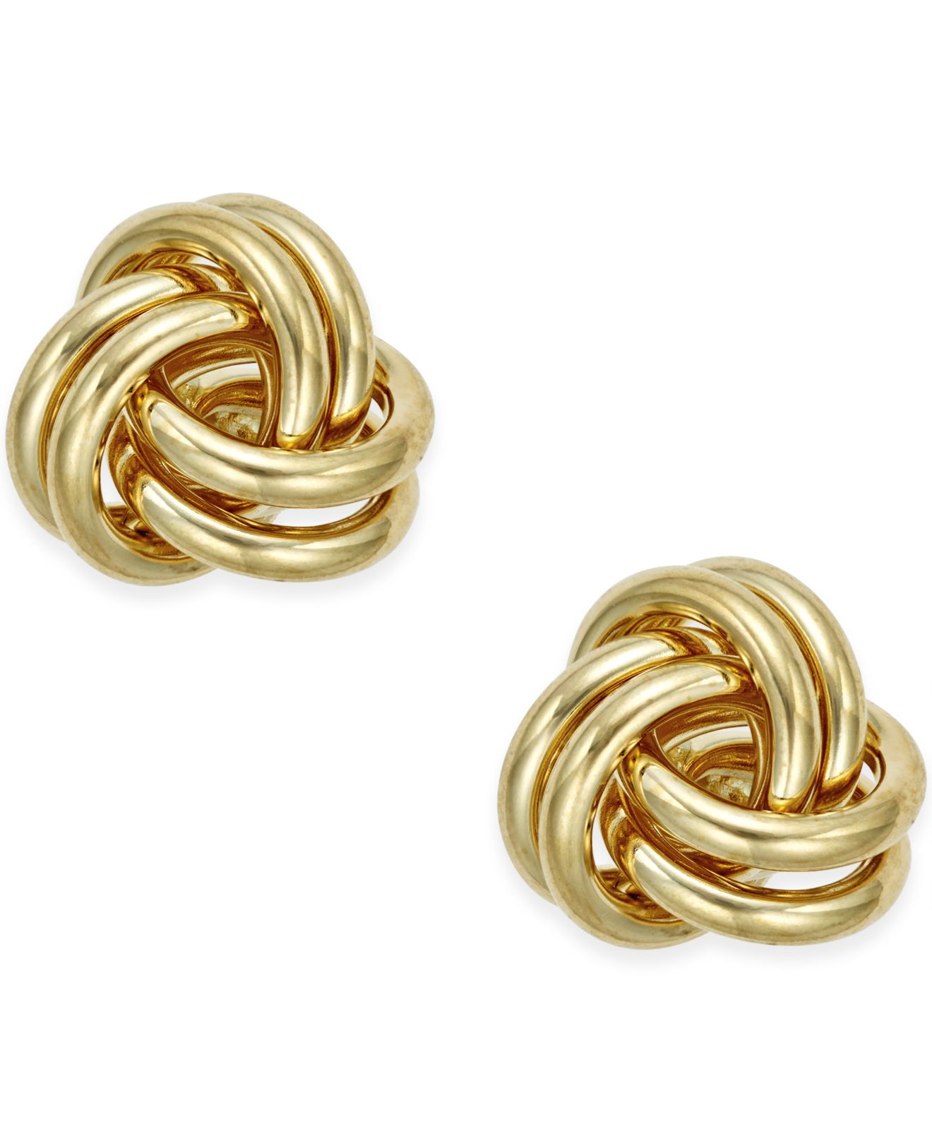  Macy s  Love Knot Stud  Earrings  In 10k Gold  in Gold  Yellow 
