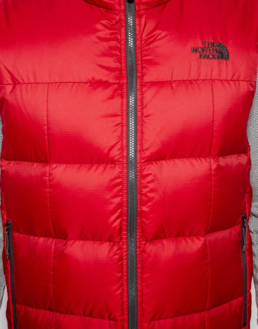 north face red gilet