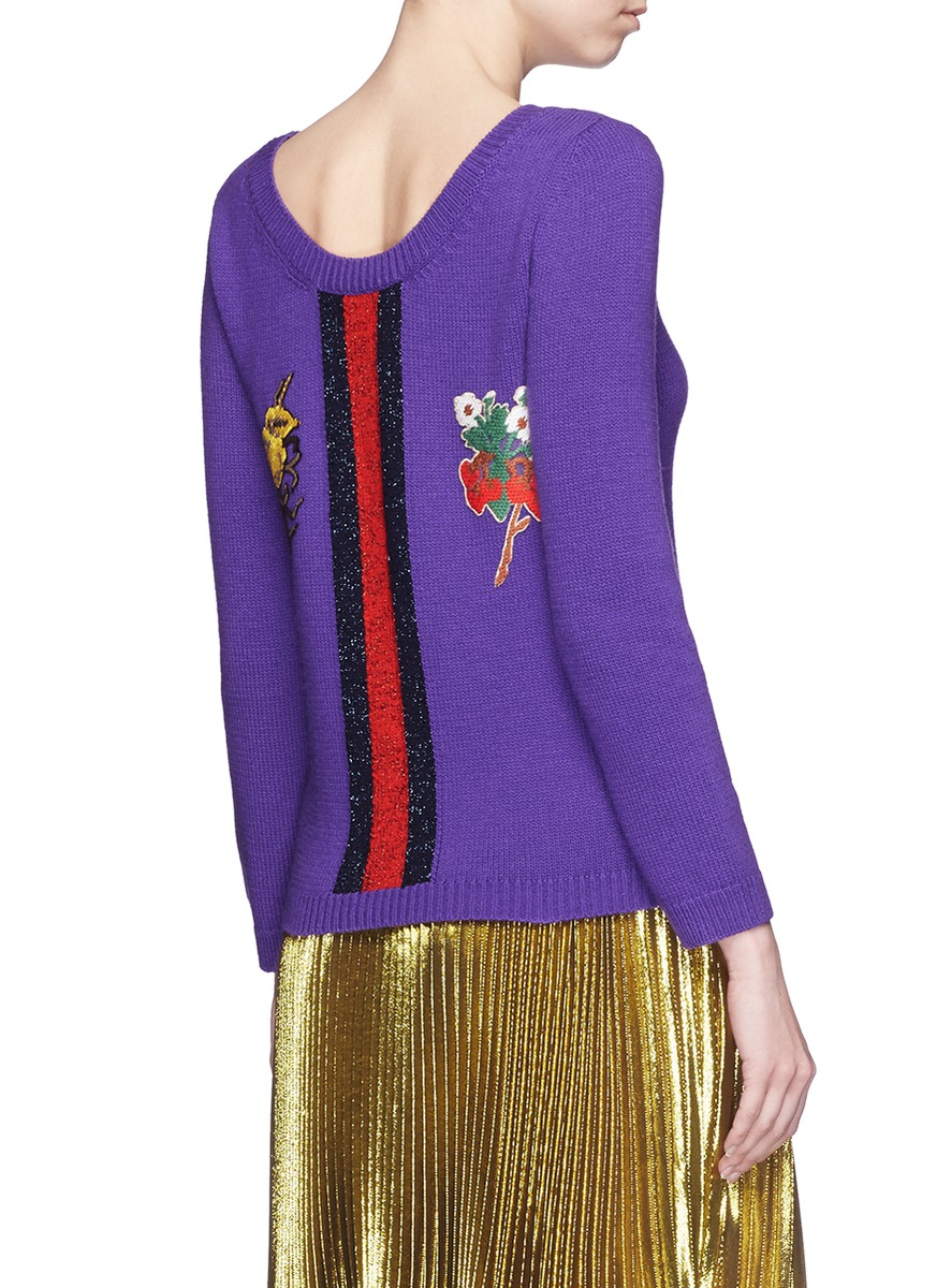 purple gucci sweater