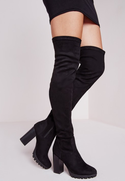 cleated sole over the knee boots \u003e Up 