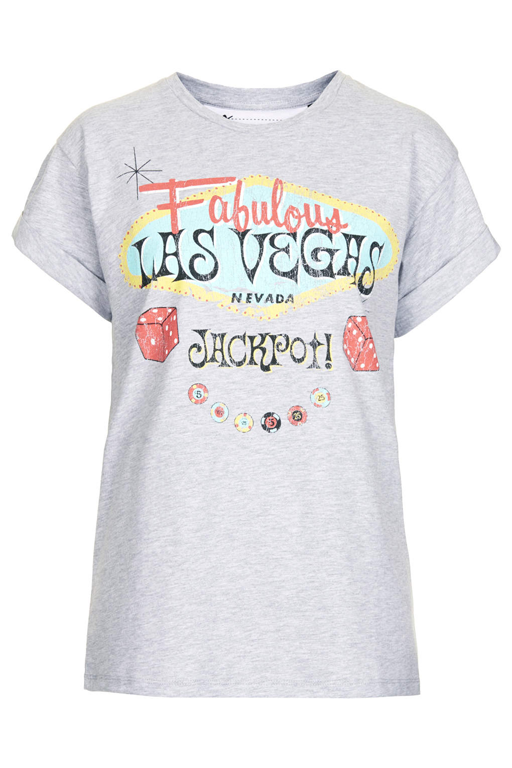 Lyst  Topshop Las Vegas Tee By Tee And Cake in Gray