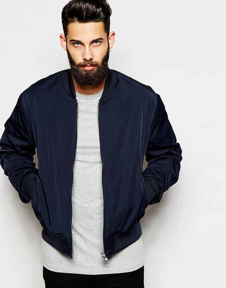 Men's Navy Bomber Jacket