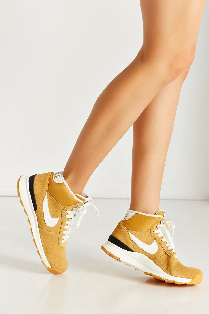 Nike Women's Acorra Suede Sneakerboot in Yellow | Lyst