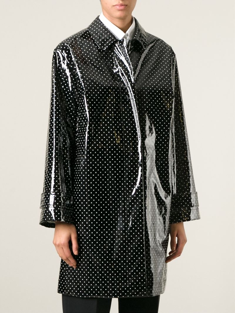 Gabbana Polka-Dot Print Cotton Raincoat 