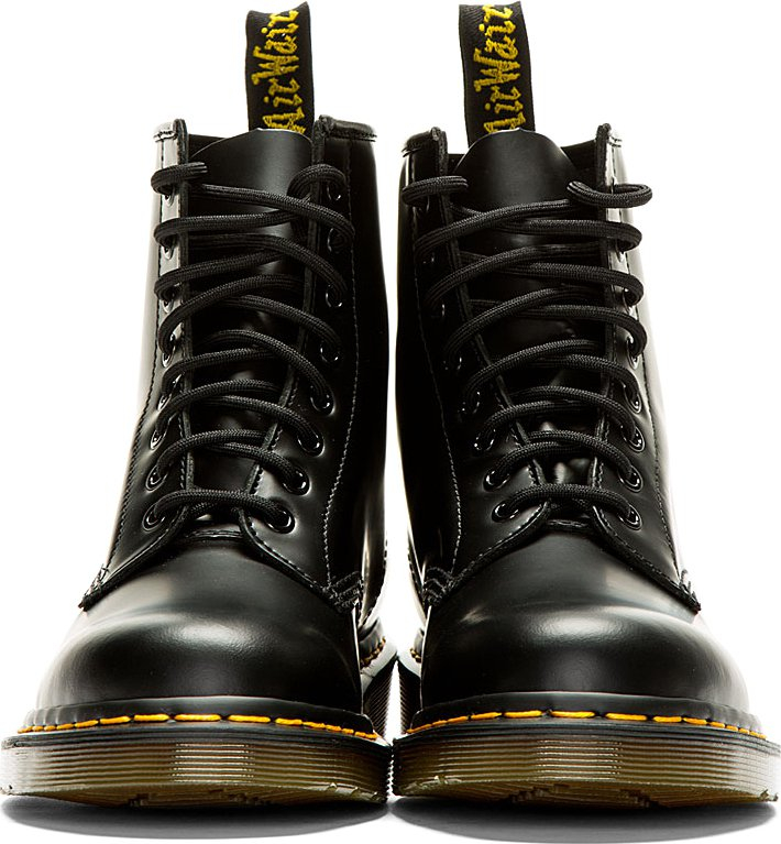 Lyst - Dr. Martens Black Leather Originals 8_eye Boots in Black for Men